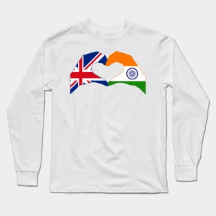 We Heart UK & India Patriot Flag Series Long Sleeve T-Shirt